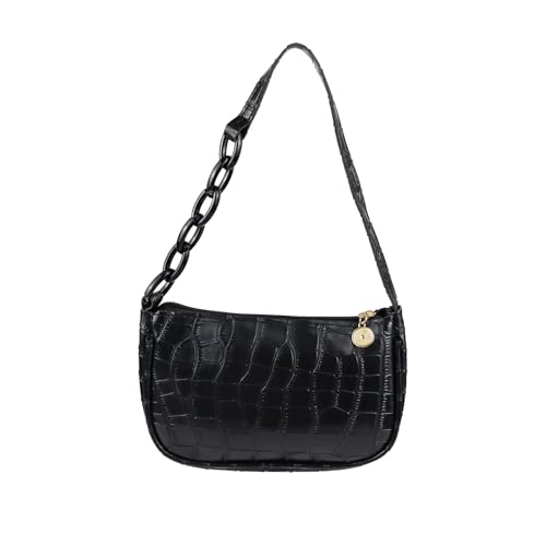 Clutch Tote Handbags, PU Leather Small Shoulder Bag Small Handbags for Women and Girls, Cute Mini Shoulder Bag (black)