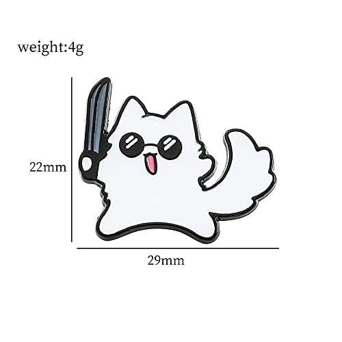 Ealipoi Anime Jujitsu Pins Brooch Alloy Satoru Cosplay Merch Cat for Men 7pcs2