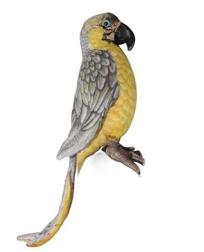 Image of Tickles Cute Parrot Soft Stuffed Plush Bird Toy for Kids Boys & Girls Birthday Gifts (Size: 30 cm Color: Yellow & Grey)
