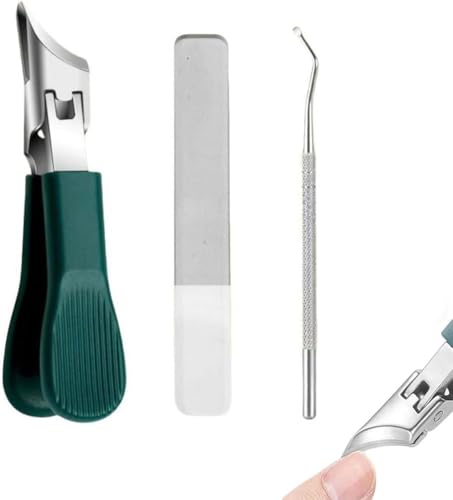 Splashproof 25° Beveled Edge Nail Clippers Set,Wide Jaw Opening Anti-Splash Slanted Nail Clipper,Ergonomic Ultra Sharp Nails Fil