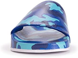MUK LUKS Men's Pool Limbo Slide Sandal, Navy Camo, 8-9 | Image 4
