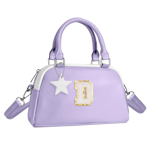 Elilier Gifts for Girls Kids - Purse for Girl Kids | Personalized Initial Purple Crossbody Bag, Birthday Gifts for Daughter Girls Purse