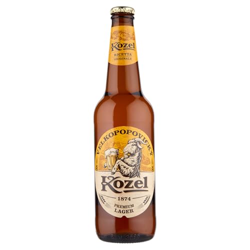 Kozel Birra Premium Lager, 1 Birra in Bottiglia da 50cl, Pale Lager dal Gusto Ricco e Bilanciato, Gradazione Alcolica 4.6% Vol