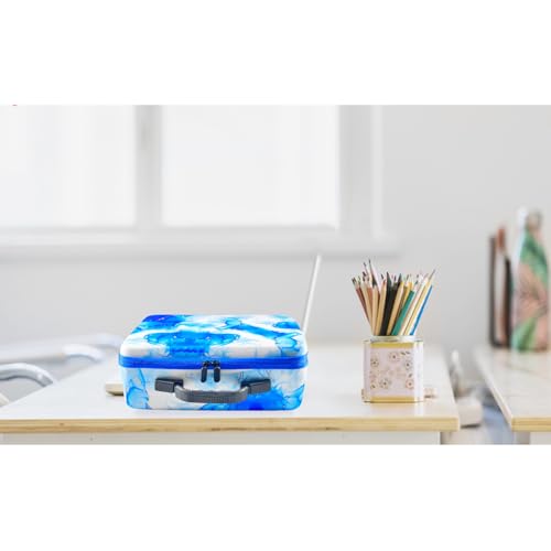 Image of 120 Slots Diamond Art Storage Box | Blue Bead Organizer Case with Drill Tools, Portable Craft Box, For 5D DIY Art Kits