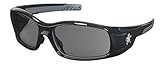 Crews SR112 Swagger Brash Look Polycarbonate Dual Lens Glasses with Polished Black Frame and Gray Lens