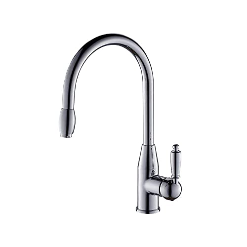 Robinet d'évier en laiton chromé haut de gamme pour cuisine moderne