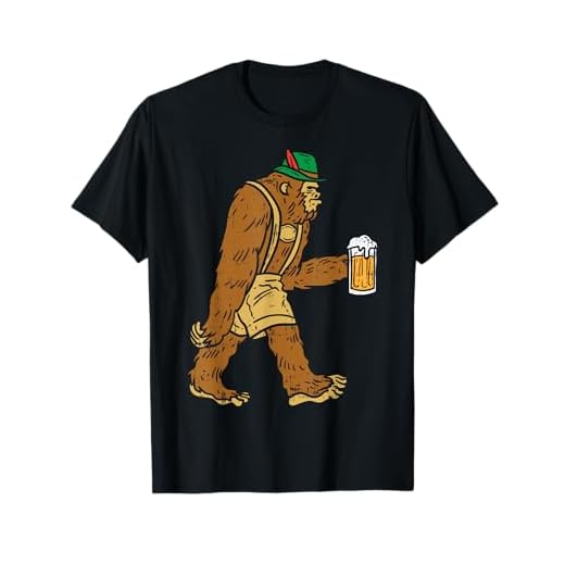 German Bigfoot Sasquatch Beer Lederhose Funny Oktoberfest T-Shirt