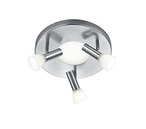 Preisvergleich Produktbild Trio Leuchten LED-Deckenleuchte Plucino, nickel matt / glas weiß, 876490407
