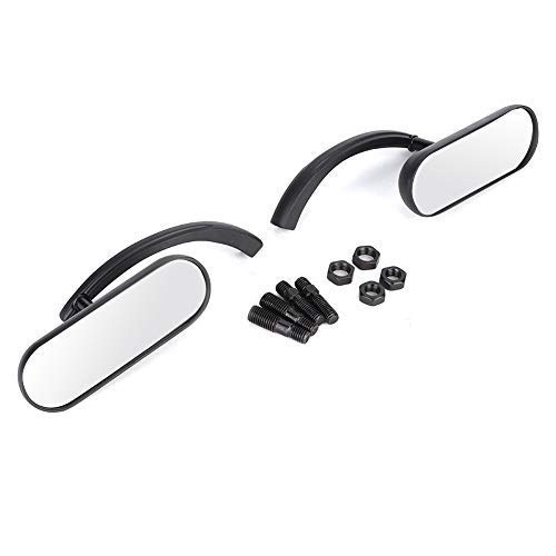 Espejo lateral for motocicleta-2 piezas Espejo retrovisor ovalado mini negro for motocicleta...