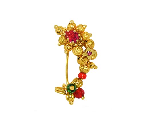 See full amazon price history chart for JEWELOPIA Traditional Maharashtrian Nose Ring Stud Without Piercing Clip On Golden Pearl Nose Nath For Women and Girls (Ruby) JEWELOPIA Traditional Maharashtrian Nose Ring Stud Without Piercing Clip On Golden Pearl Nose Nath For Women and Girls (Ruby) (B08HS8MMNZ) Amazon Price History, Amazon Price Tracker
