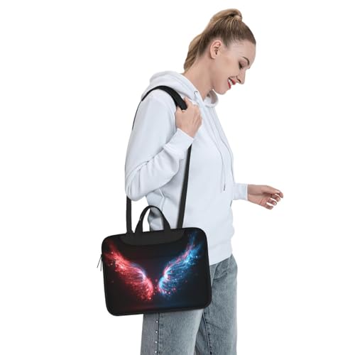Funda de portátil 15.6 Abstract Energy Wings de diseño acolchado con alas 7