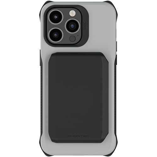 Coque iPhone 15 Pro Max Ghostek Exec avec porte-carte gris et béquille intégrée