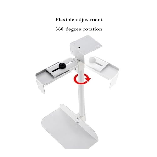 Soporte para Torre de PC bajo el Escritorio, Soporte Giratorio 360° Ajustable en Altura y Ancho, Compatible con la Mayoría de Torres de CPU (Negro/Blanco) miniatura 5