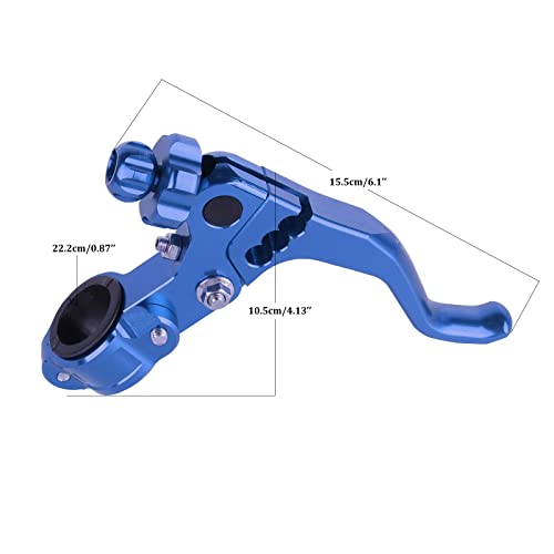 Pro Caken 7/8‘’ 22Mm Universal Motorcycle Cnc Short Stunt Clutch Lever Aluminum Alloy Clutch Handlebar Compatible With Most Motorcycles Dirt Bike-Blue thumb #1