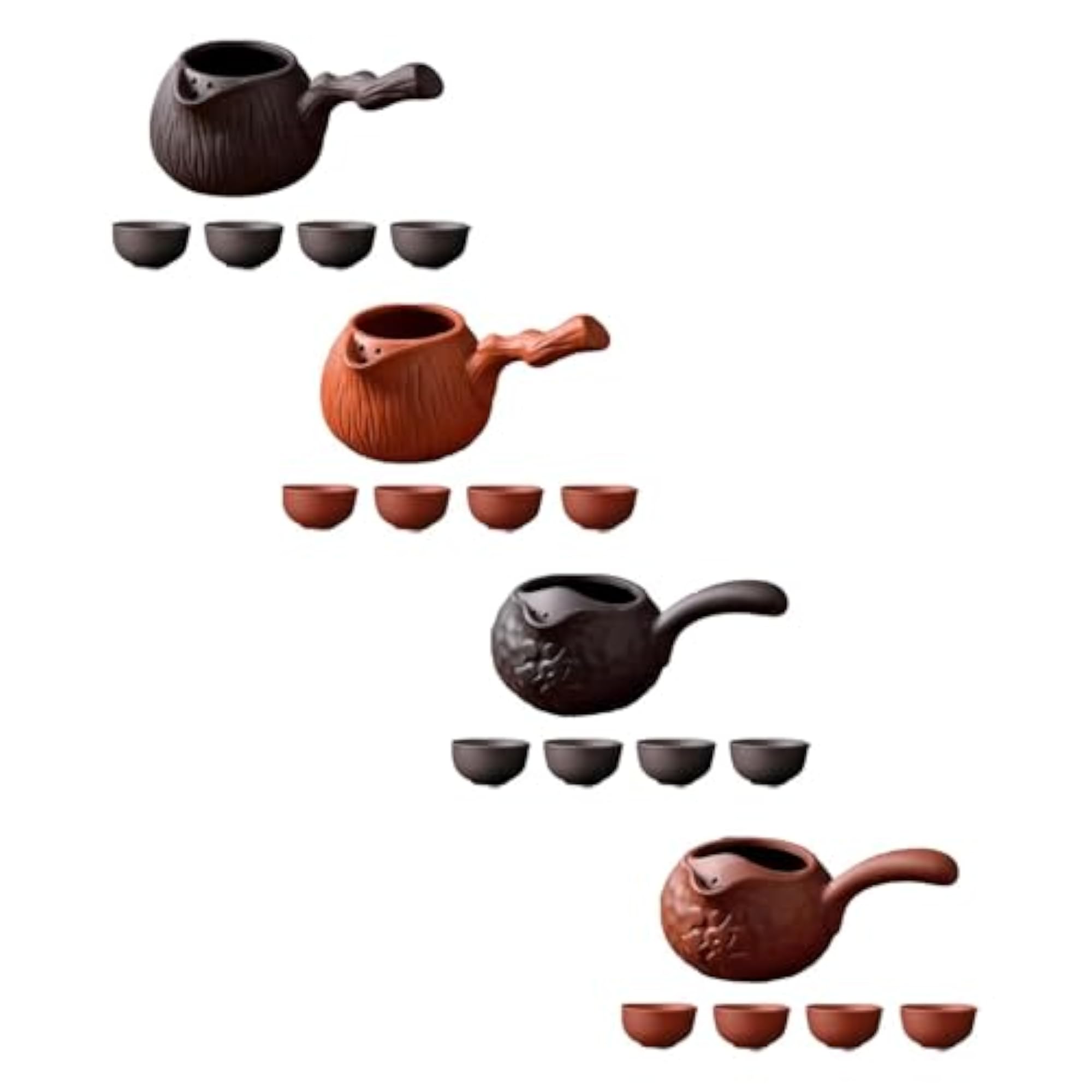 Pottery Teapot with Cups Set, Durable Kitchenware