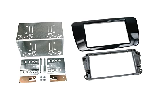 Façade d'autoradio Seat ACV 381328-06-5 cadre support de rechange plastique noir