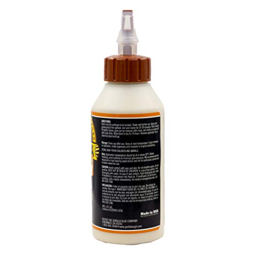 gorilla ultimate waterproof wood glue natural wood color 8 ounce pack of 1 - waterproof for indoor or outdoor projects and repairs