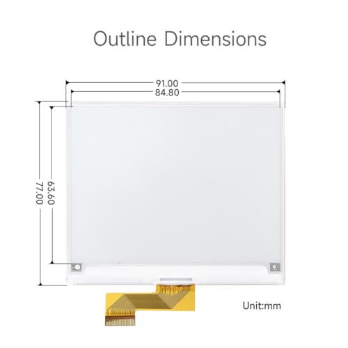 Image of waveshare 4.2inch E-Ink Raw Display Compatible with Raspberry Pi 4B /3B+ /3B /2B /B+ /A+ /Zero /Zero W /WH /Zero 2W Series Boards 400x300 Resolution with SPI Interface Without PCB