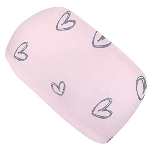 Wollhuhn ÖKO Mädchen/Damen/Buben Cooles Elastisches Stirnband/Haarband Bequem Jersey Baumwolle Viele Motive 2121515590 (Herzen Rosa) Cover