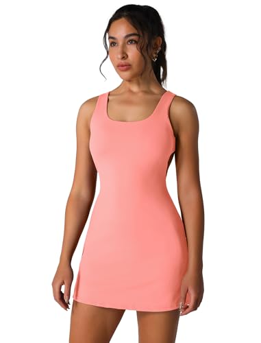 AGYMNX Damen Tenniskleid mit Taschen A-Linie...