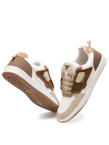 RUN 07 ( by GO21 Tan PU Sole Street Style with Superior Grip High Top Sneakers for Men (B0D92DV3FW) Amazon Price History, Amazon Price Tracker