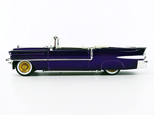 Jada Toys 1956 Cadillac Eldorado W/Elvis Figure Purple #TOP1