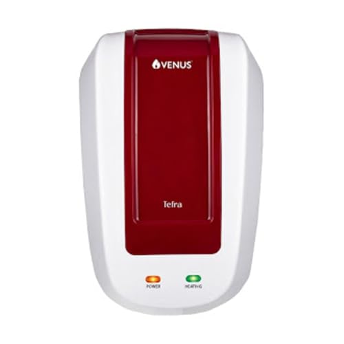 Image of Venus Tefra 5T30 5 Litre Instant Water Heater(Wine Red)| 100% Copper Element, 3000 Watts | Geyser for Bathroom and Kitchen| 5 Year Inner tank warranty | Fast Heating | Compact & Durable, Auto Shut-Off