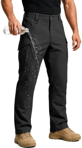 Men's Tactical Cargo Pants Stretch Ripstop Work Pants for Hiking, 9 Pockets - 1