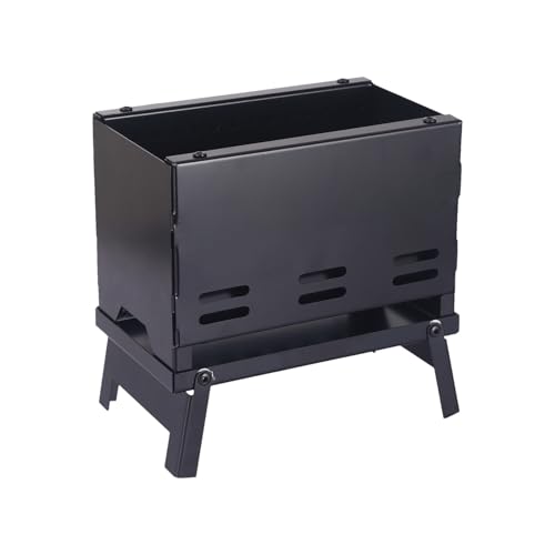 Parrilla de carbón transportable para el camping | Hornillo barbacoa plegable y desmontable | Barbacoa de carbón portátil, para cocinar al aire libre en el jardín, playa, viajes y picnics