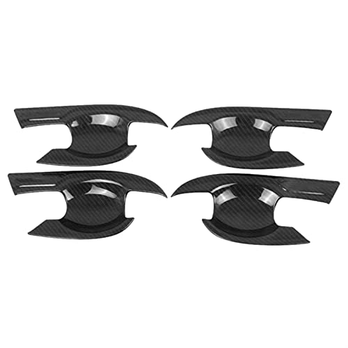 Garniture Poignée Porte Voiture Nissan Navara NP300 Fibre Carbone 15-20