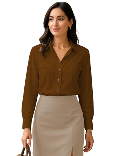 Image of GRECIILOOKS Shirt for Women Stylish | Long Shirt for Women | Oversized Shirt for Women | Women Shirt | Tops for Woman