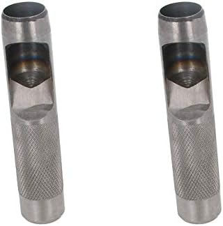 Utoolmart Leather Craft Hollow Hole Punch, Round Hollow Punch, Craft Punch Tool, Hollow Hole Punch Cutter Tool, Round Carbon Steel Leather Craft Hole Punch, 10mm Hole Punch, 2 Pcs