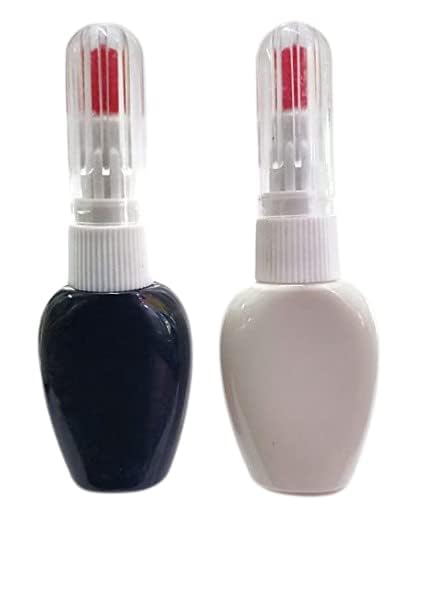 Image of Nail Art Design Dotting Painting Drawing UV Polish Brush Pen Tools Set Kit Nail Art Pack Of 2 (White Black)