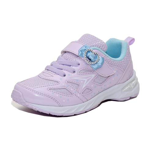 [シュンソク] スニーカー キッズ 女の子 子供靴 幅広 軽量 15~23cm 3E 2.5E LEC 6120 6440 ラベンダー/サックス 19.5 cmのサムネイル