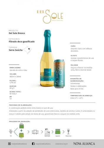 Nova Aliança Filtrado Doce Branco Del Sole 660 Ml