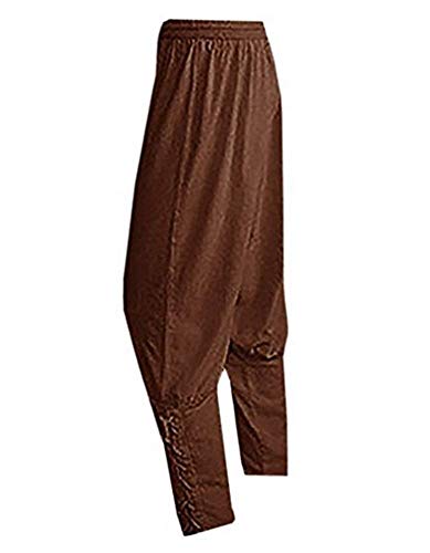 Fashare Mens Pirate Ankle Banded Medieval Renaissance Pants Trousers Viking Navigator Halloween Costume