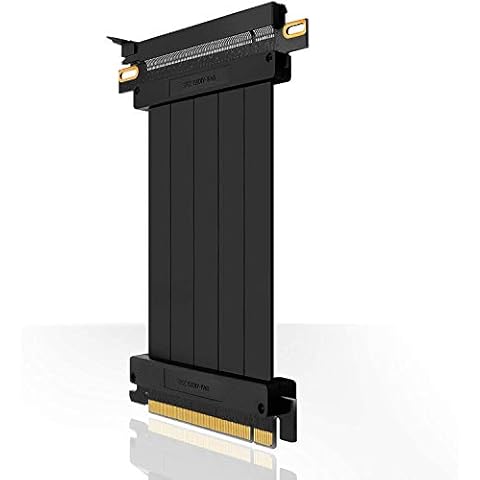 EZDIY-FAB [20cm] PCIE 3.0 16x Extreme High Speed Riser Cable PCI Express Port GPU Extension Card-Straight Connector Cover