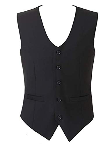 HBDesign Mens 3 Piece 1 Button Peak Lapel with 6 Button Suits (Jacket Vest Pants)3