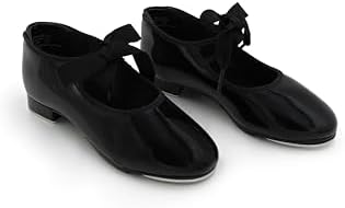 Capezio Girls Future Star Tap Shoe Ballet Flat, Black Patent, 6.5 Toddler | Image 1