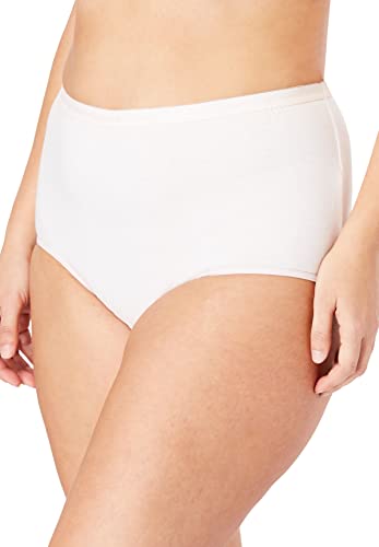 Comfort Choice Women's Plus Size Cotton Brief 5-Pack Underwear - 15, Animal Print Pack Beige #TOP3