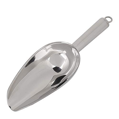 8oz Ice Scooper, Stainless Steel Small Scoop Kitchen Utility Scoop for Freezer, Ice Cube, Sugar, Coffee Bean, Popcorn, Pet Food, Canisters