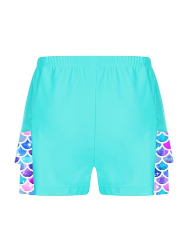 Eandarui Kids Girls Swim Trunks Beach Board Shorts Quick Dry Swimming Bottoms Boy Short UPF 50+ Swimsuit Fish Scales 8 Years