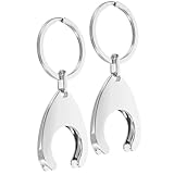 Alipis Llavero Metálico para Carrito Compra Ficha de Metal, 2 Piezas, Diseño Portátil y Ligero, Accesorio Práctico para Carrito, Adecuado para Supermercado y Uso Diario