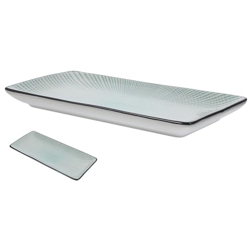 Bandeja rectangular de cerámica japonesa COHEALI miniatura 1