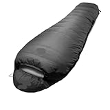 Saco de Dormir portátil Invierno, Saco cálido e Impermeable con plumón Ganso, Adecuado for Viajes Acampada en Tres Estaciones para Acampar(Black-1200g)