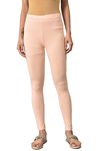 Image of W for Woman Women's Regular Fit High Rise Coral Cotton Jersey Tights