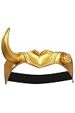 YANVS Masque jaune pour adulte - Casque avec cornes - Accessoire de costume d'Halloween (taille M, casque de Sylvie)
