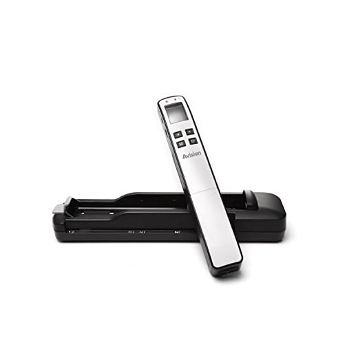 AVISION MiWand2 PRO tragbares Scanner (300x 300 DPI, 4,6 cm (1,8 Zoll) LCD-Display, WiFi, Micro-SD Kartenslot bis 32GB, Mini-USB) weiß