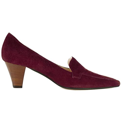 Image of LEHOOR Women Vintage Chunky Block Heel Pumps Shoes Square Pointed Toe Slip On Formal Office Work Business Loafers Shoes Suede Snakeskin Cone Heel Oxford Shoe Ladies Professional Chic Fall 4-11 M US