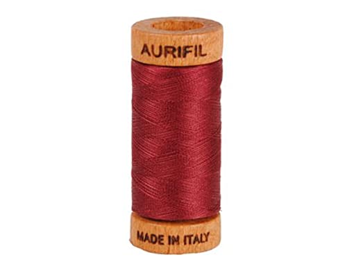 Aurifil Cotton Mako 80wt Thread, Dark Carmine miniatura 1